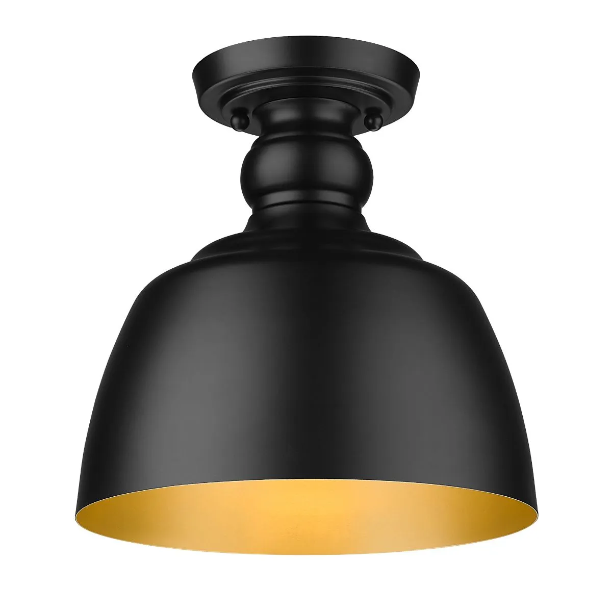 Holmes 9 in. Semi flush Mount Light Matte Black Finish