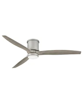 Hover Flush 60" LED Ceiling Fan in Brushed Nickel