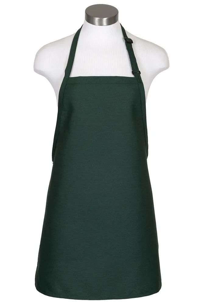 Hunter Green Cover Up Bib Adjustable Apron (No Pockets)