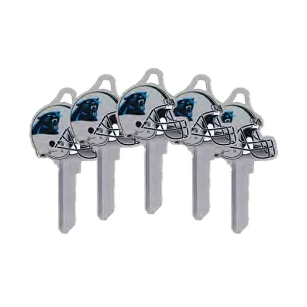 Ilco - NFL TeamKeys - Helmet Edition - Key Blank - Carolina Panthers - KW1 (5 Pack)