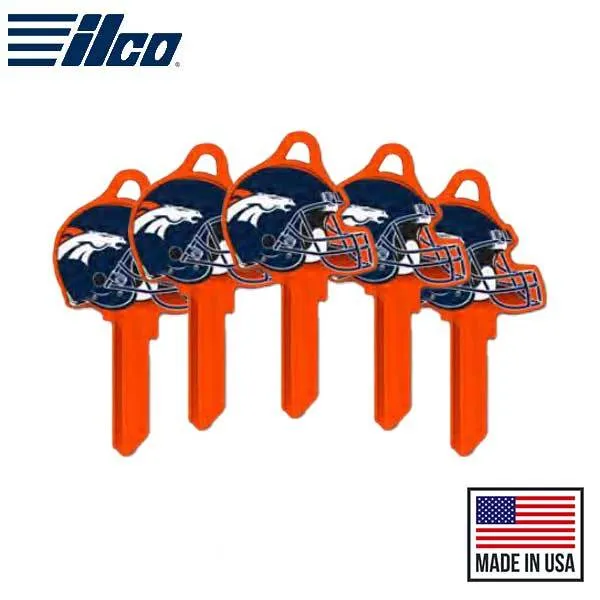 Ilco - NFL TeamKeys - Helmet Edition - Key Blank - Denver Broncos - SC1 (5 Pack)