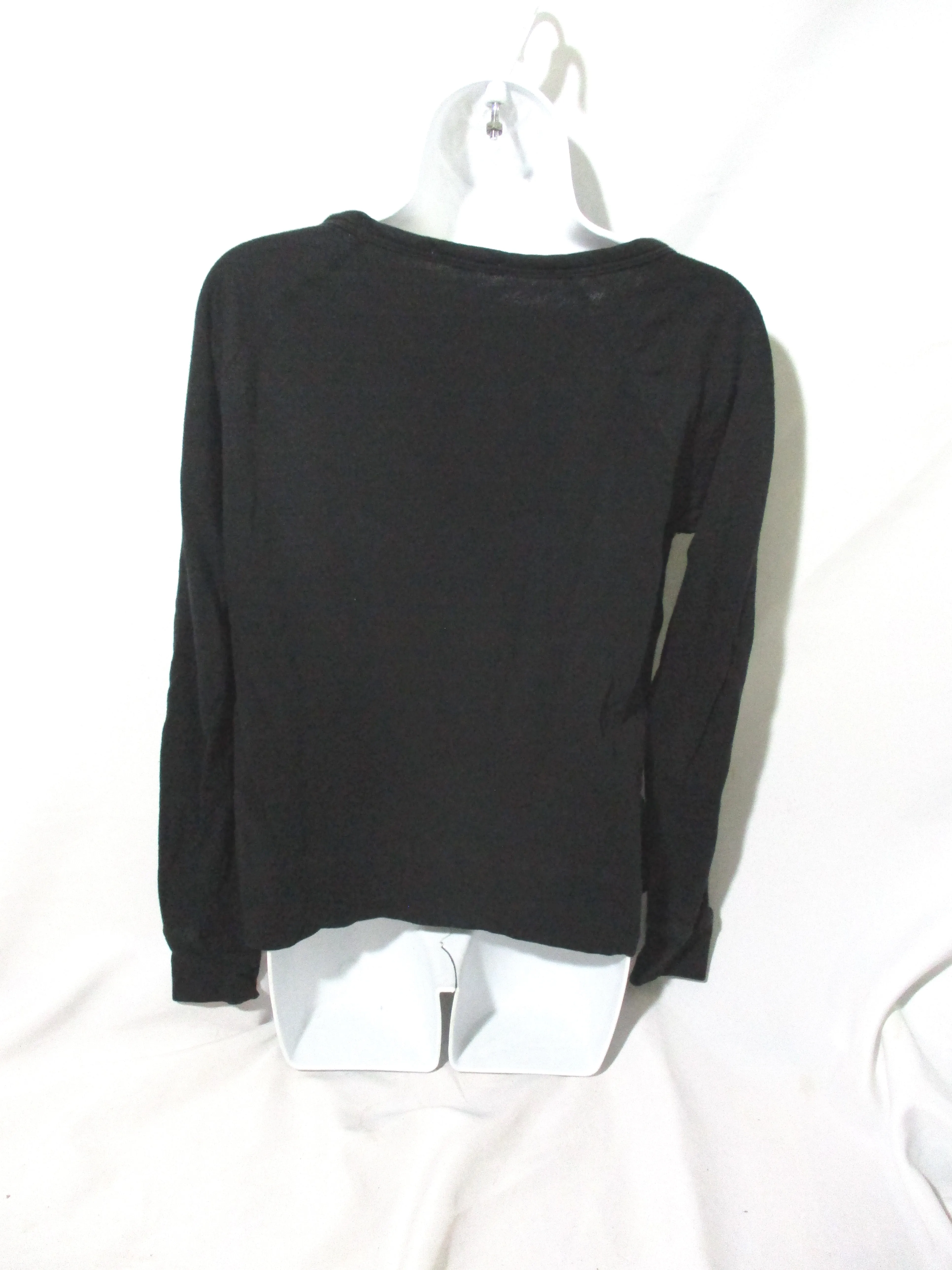 JAMES PERSE Cotton Top  Sweater Crewneck 1 BLACK