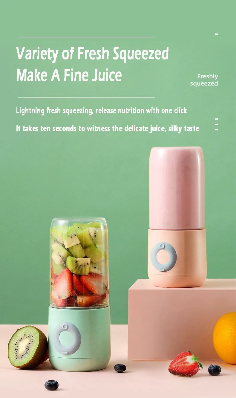 Juicer Blender Smoothie Mini Electric 6 Knife USB Wireless Rechargeable 500ML