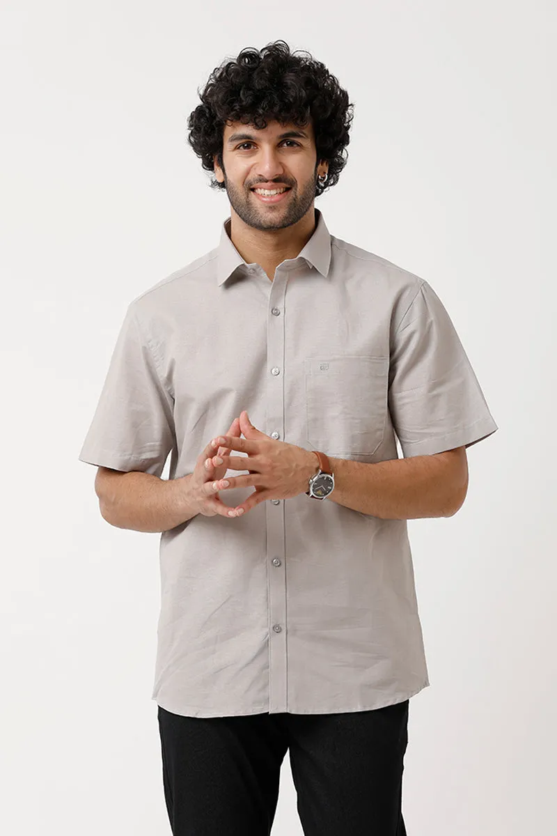 Jute Classic - Light Grey Formal Shirt For Men | Ariser