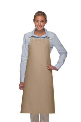 Khaki Deluxe XL Butcher Adjustable Apron (No Pockets)