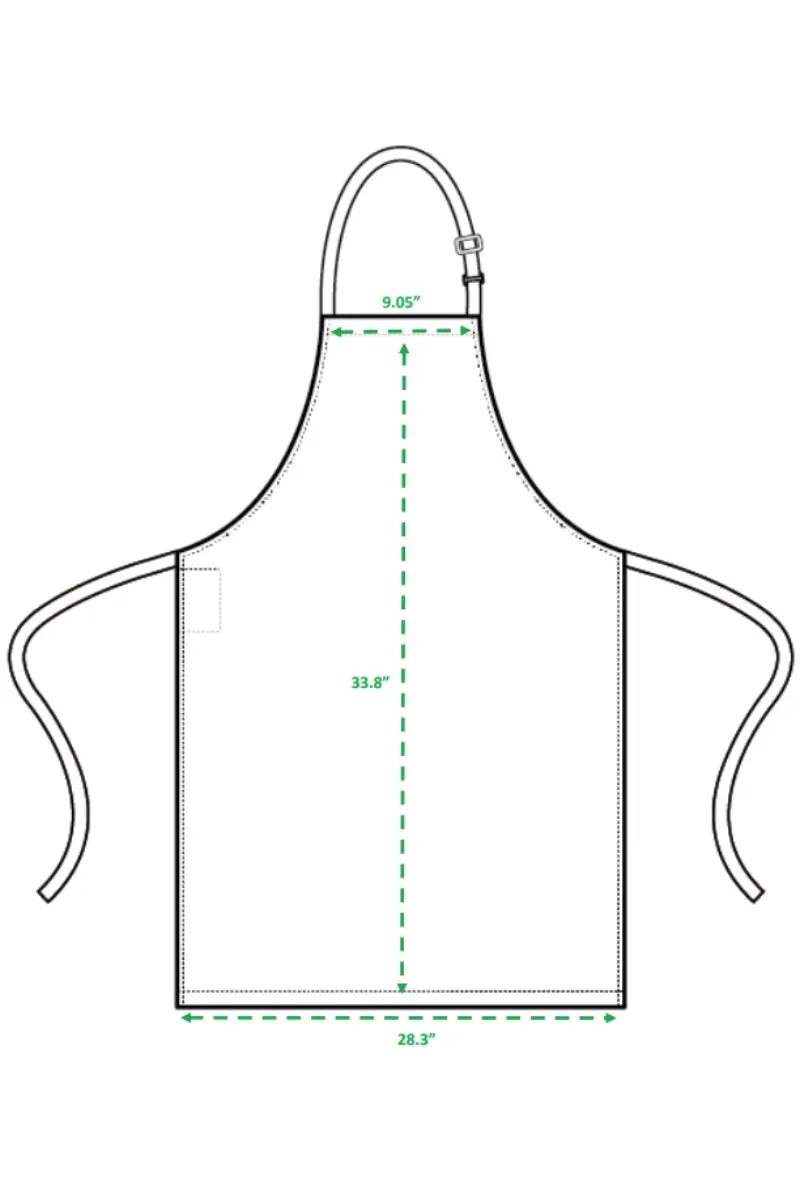 Khaki Sustainable Bib Apron (No Pockets)