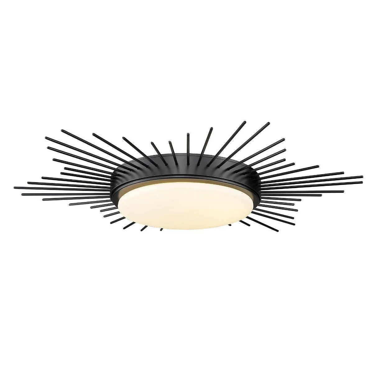 Kieran 18 in. LED Flush Mount Light Matte Black Finish