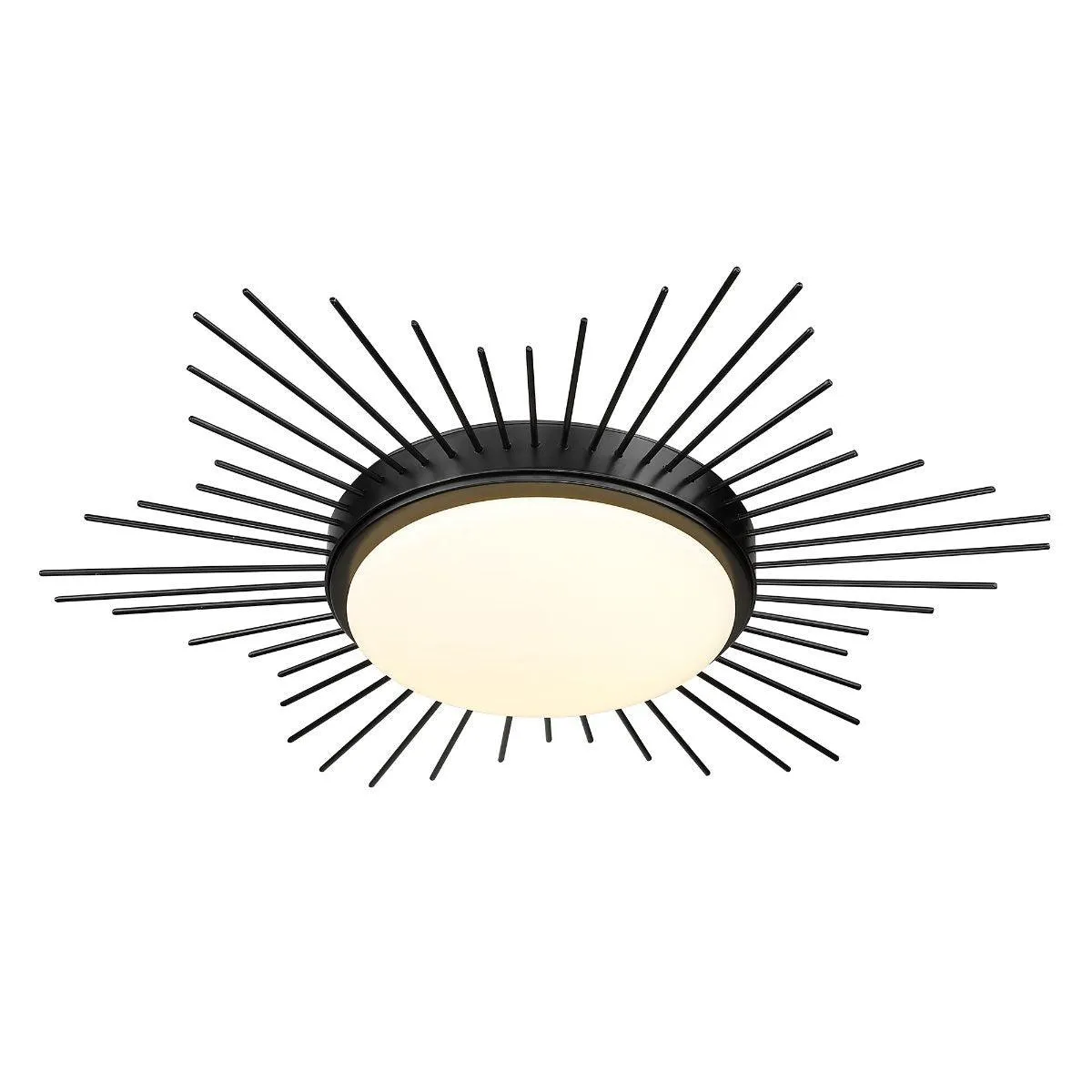 Kieran 18 in. LED Flush Mount Light Matte Black Finish