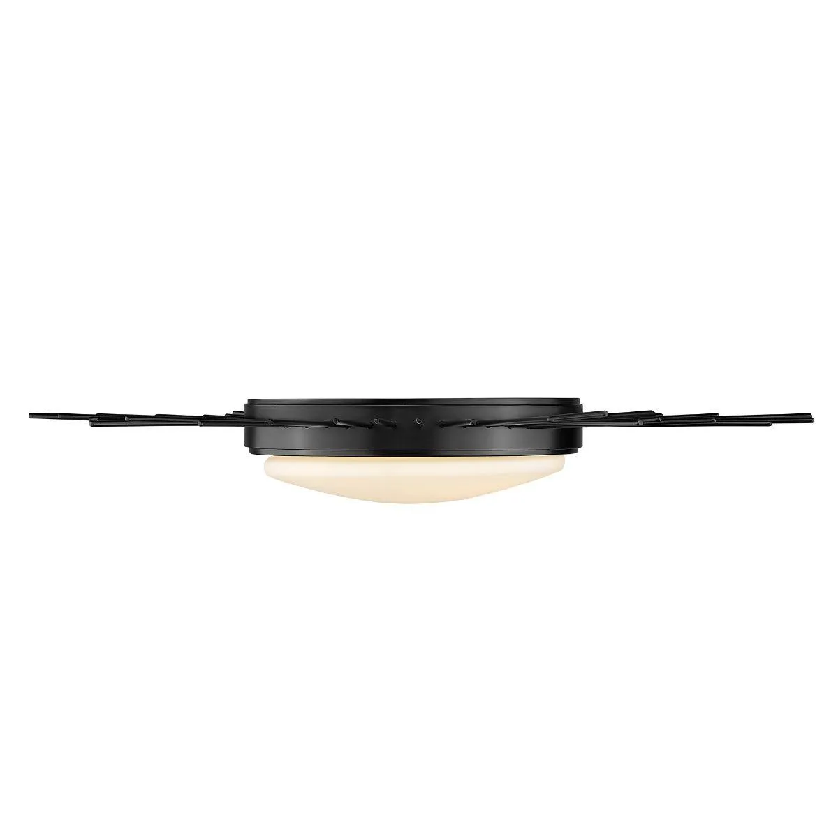 Kieran 18 in. LED Flush Mount Light Matte Black Finish