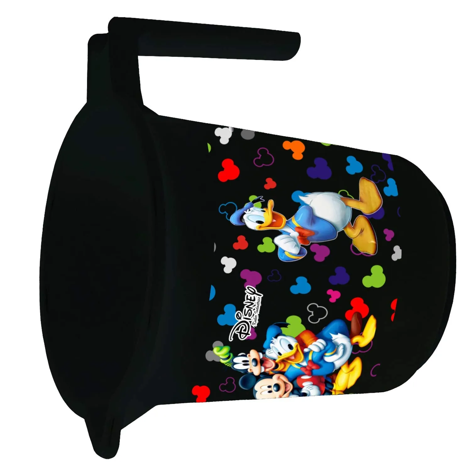 Kuber Industries Disney Team Mickey Print 4 Pieces Unbreakable Virgin Plastic Bathroom Bucket with Mug Set- Black, (2 Pc 16 LTR Bucket & 2 Pc 500 ML Mug) -HS_35_KUBMARTS17495