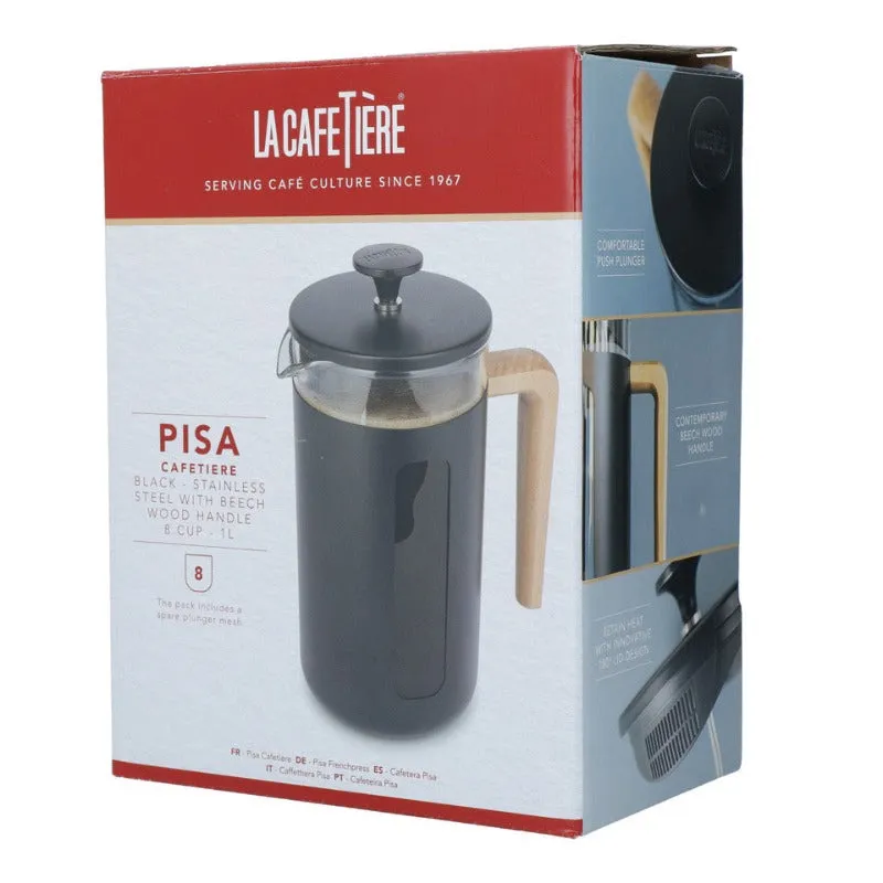 La Cafetiere Pisa Cafetiere 8 Cup Black