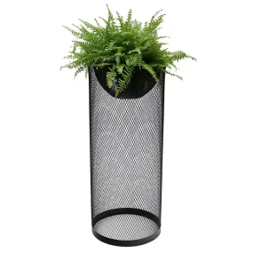 Large Geometric Black Iron Mesh Storage Stand / Planter 80cm