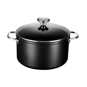 Le Creuset Toughened Nonstick PRO Stockpot with Glass Lid, 6.3-Quart