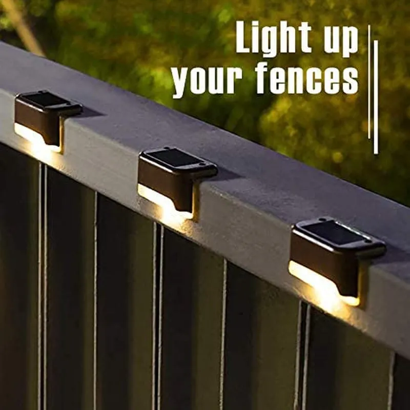 Led Solar Deck Lights, 16 Pack Waterproof for Outdoor Stairs, Step, Fence, Railing, Yard and Patio (Warm White)