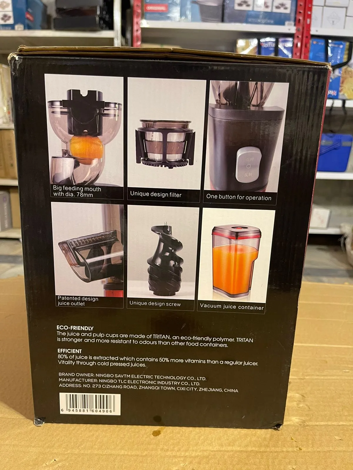 LOT IMPORTED WIDE MOUTH COLD PRESS SLOW JUICER