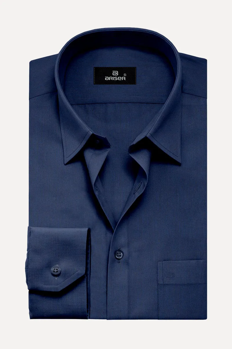 Luxor - Navy Blue Formal Shirts for Men | Ariser