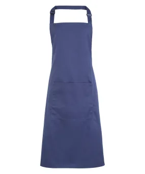 Marine Blue - Colours bib apron with pocket