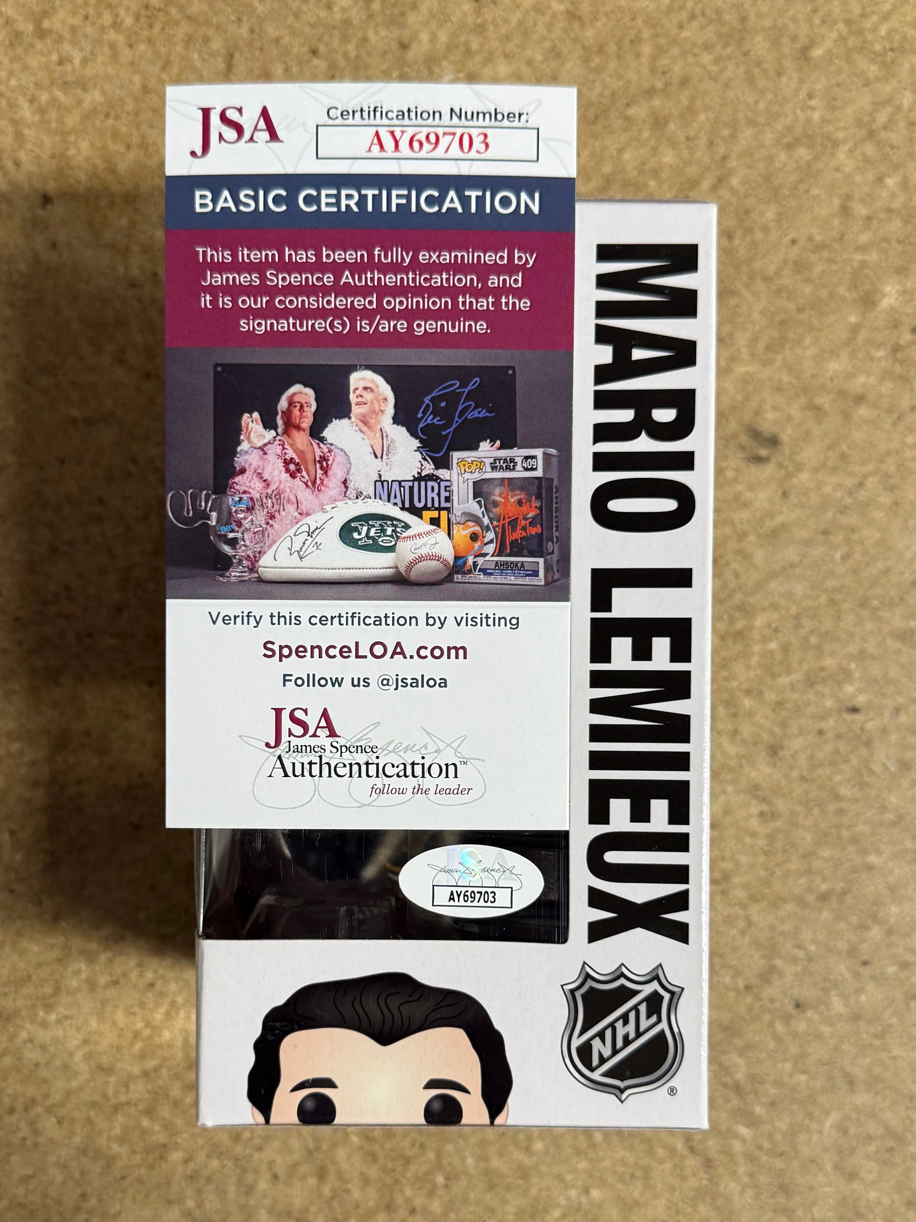 Mario Lemieux Signed NHL Pittsburgh Penguins Funko Pop! Exclusive With JSA COA