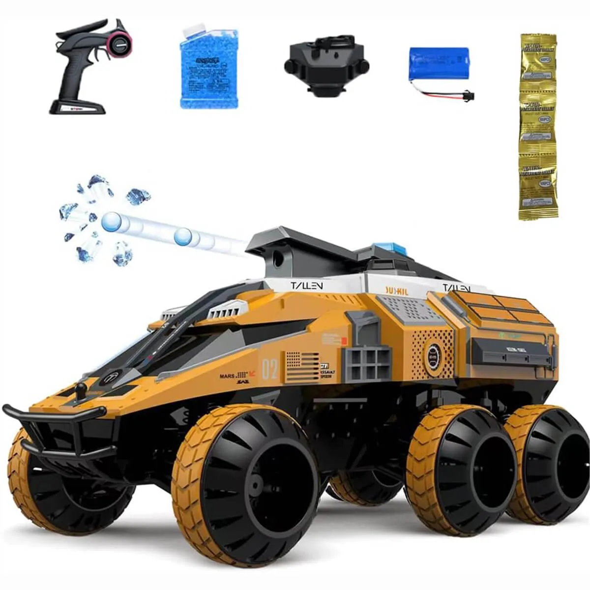 Mars Detecting RC Car 1/12 RC Rock Crawlers 6WD Remote Control Truck w/ Hidden Lift Water Bomb Shooting