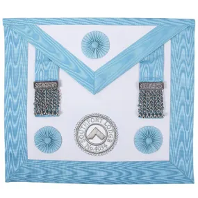 Master Mason Craft English Regulation Apron - Turquoise Moire