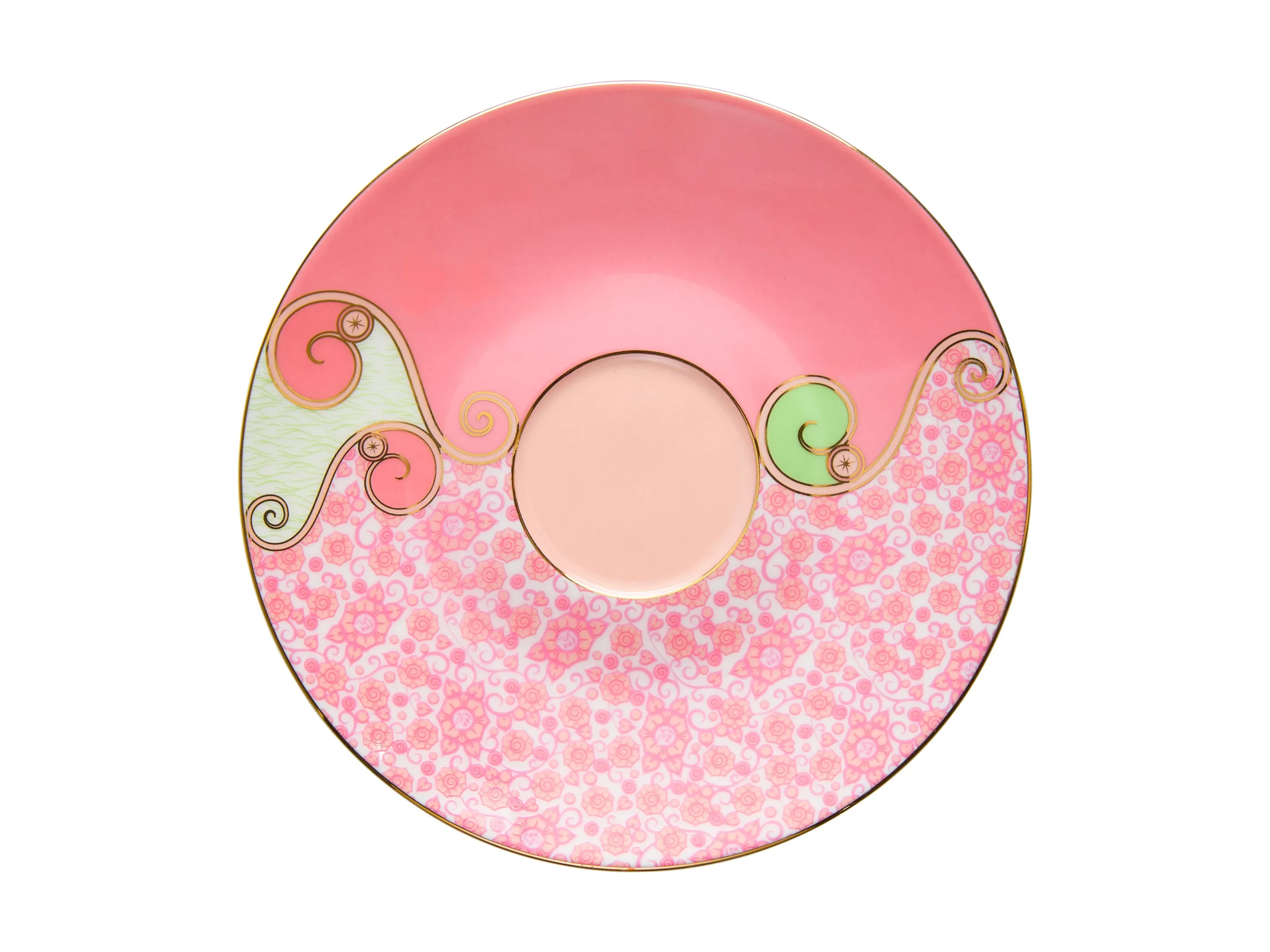 Maxwell & Williams Wicked Pink Goes Good With Green Demi Cup & Saucer 85ml Set of 2 - Glinda