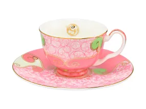 Maxwell & Williams Wicked Pink Goes Good With Green Demi Cup & Saucer 85ml Set of 2 - Glinda