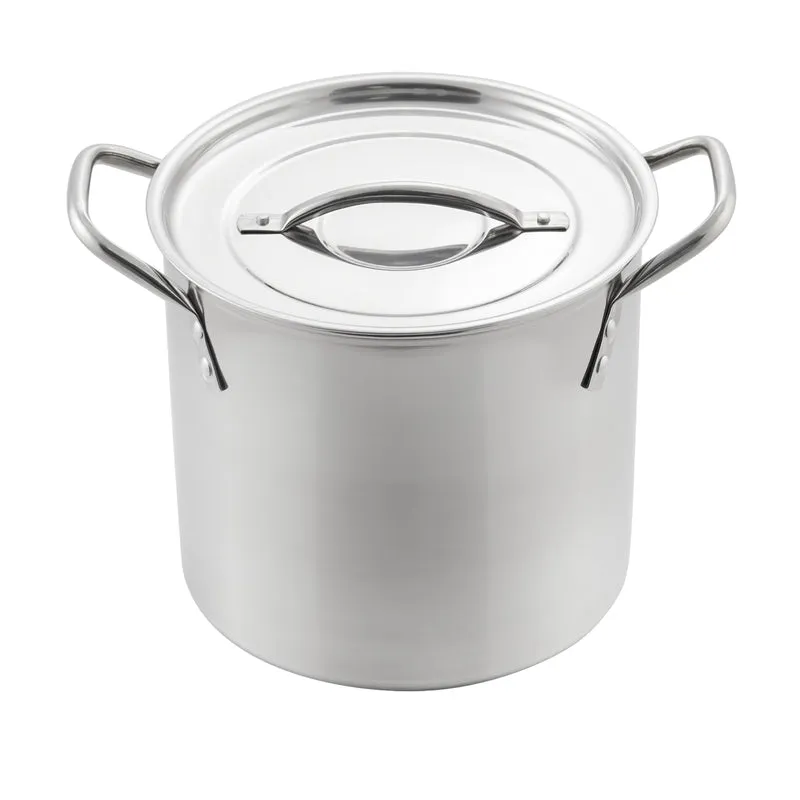 McSunley Stainless Steel Stock Pot 10 in. 12 qt Silver