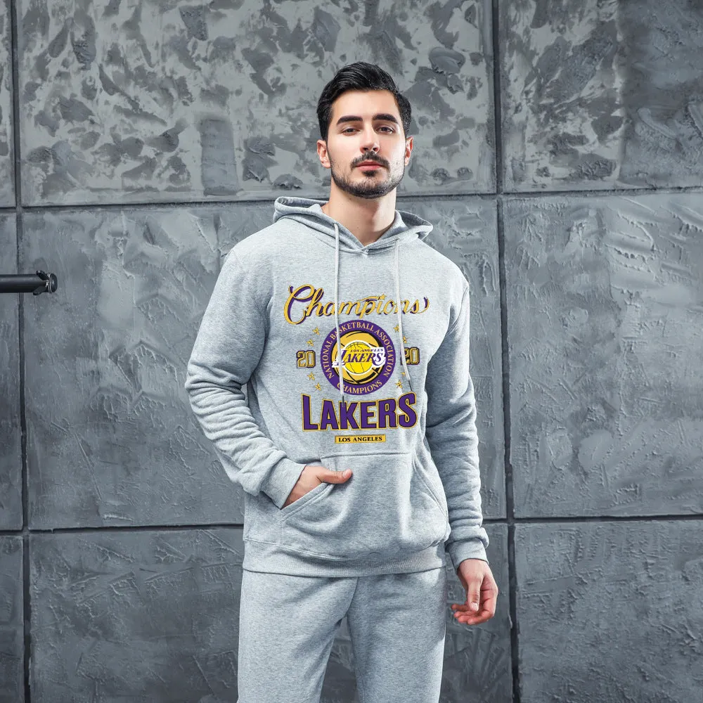 Men Graphic Hoodie Lakers Basketball Commemorative Long Sleeve Hooded Sweatshirt Fans Sportswear