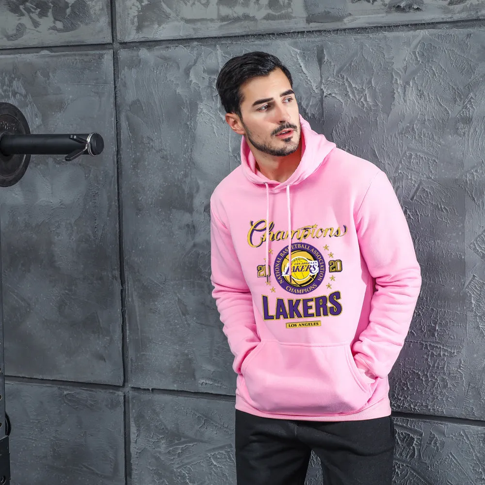 Men Graphic Hoodie Lakers Basketball Commemorative Long Sleeve Hooded Sweatshirt Fans Sportswear