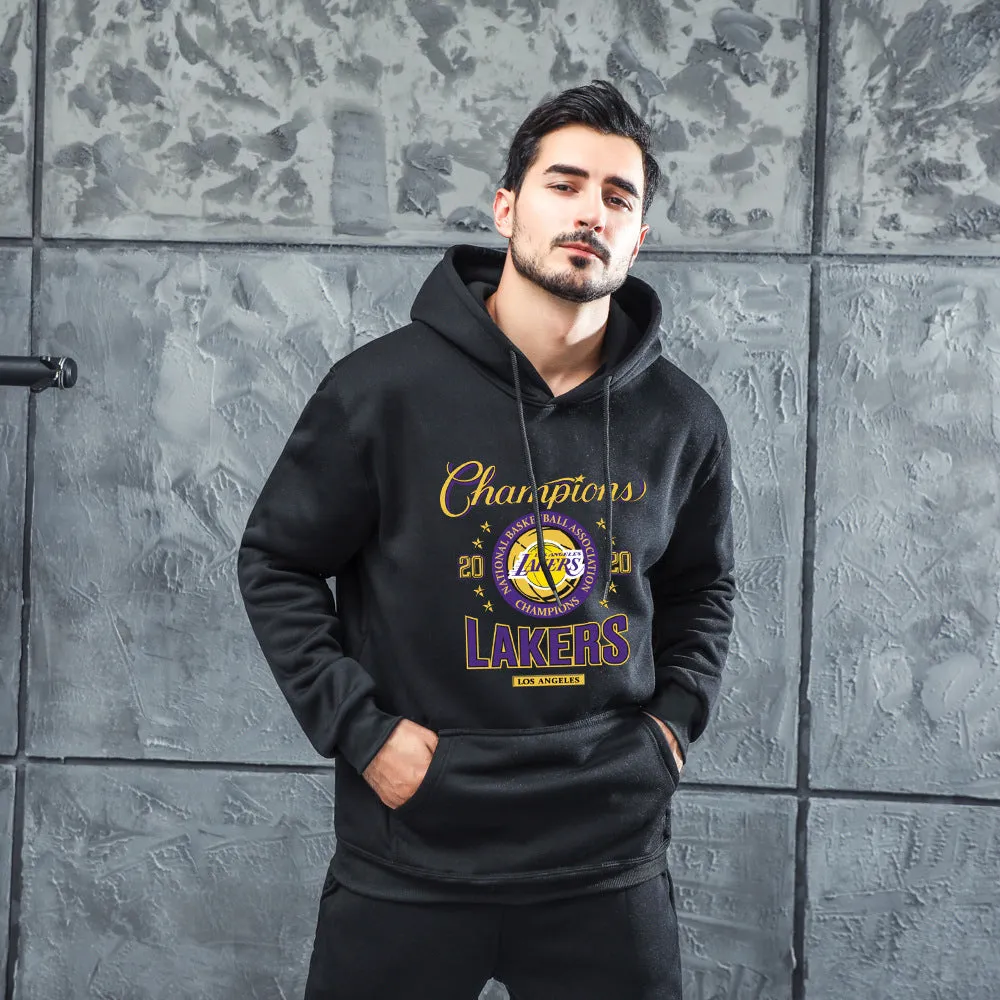 Men Graphic Hoodie Lakers Basketball Commemorative Long Sleeve Hooded Sweatshirt Fans Sportswear