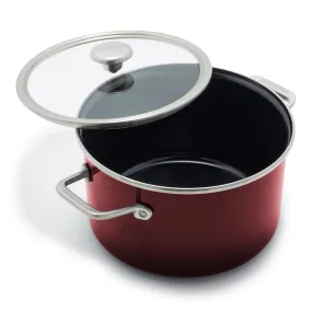 Merten & Storck Steel Core Enameled 6-Quart Stockpot with Lid | Chocolate Truffle