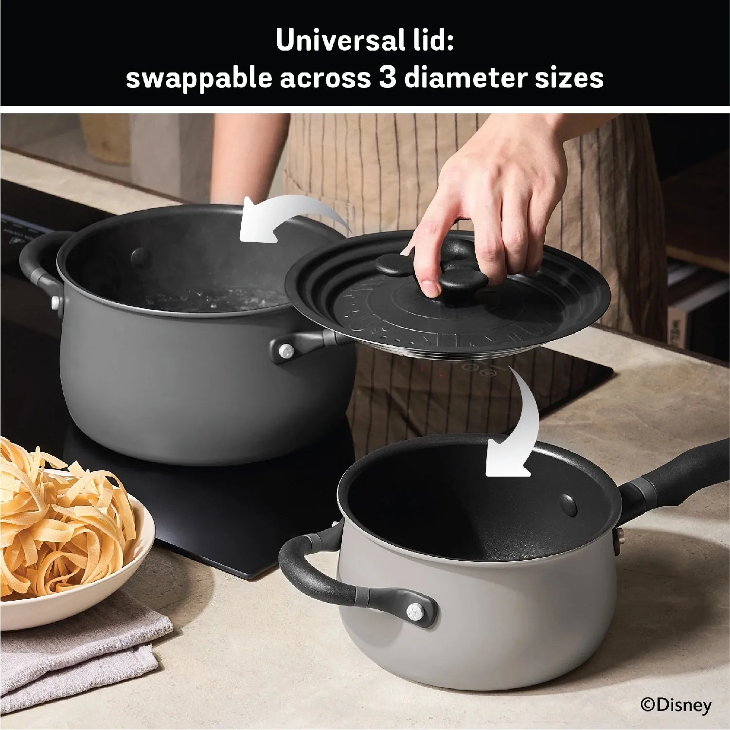 Meyer Disney100 Limited Edition 4 Piece Essential Set ( Nonstick Saucepan   Stockpot   Frypan and Universal Lid )