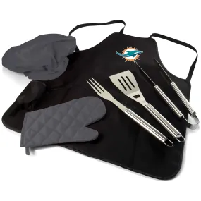 Miami Dolphins - BBQ Apron Tote Pro Grill Set