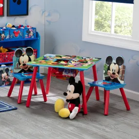 Mickey Mouse Kids Table and Chair Set with Storage