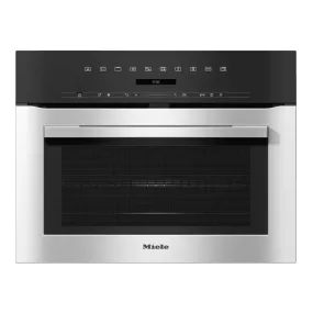 Miele H7140BM 43 Litre Built-In Compact Microwave Combination Oven with DirectSensor S & Miele@home, 59.5cm Wide - Stainless Steel/CleanSteel