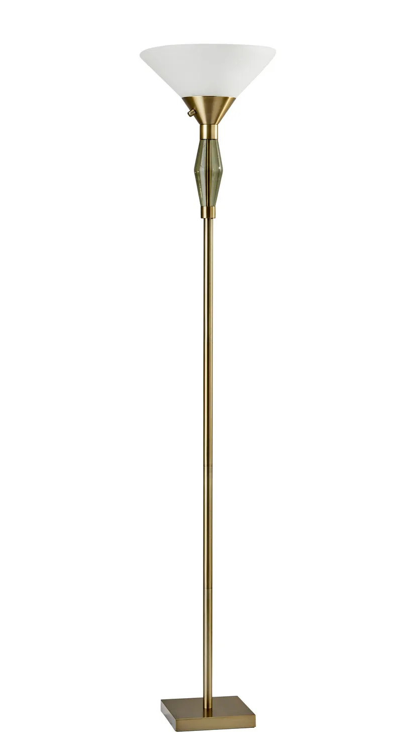 Murphy 2-Light Torchiere in Antique Brass