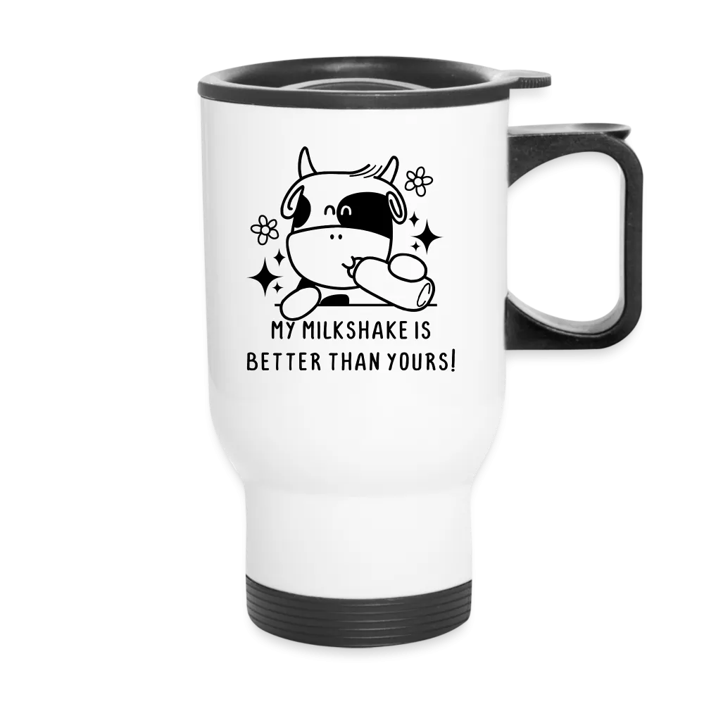 My Milkshake is Better Than Yours Travel Mug (Funny Cow)