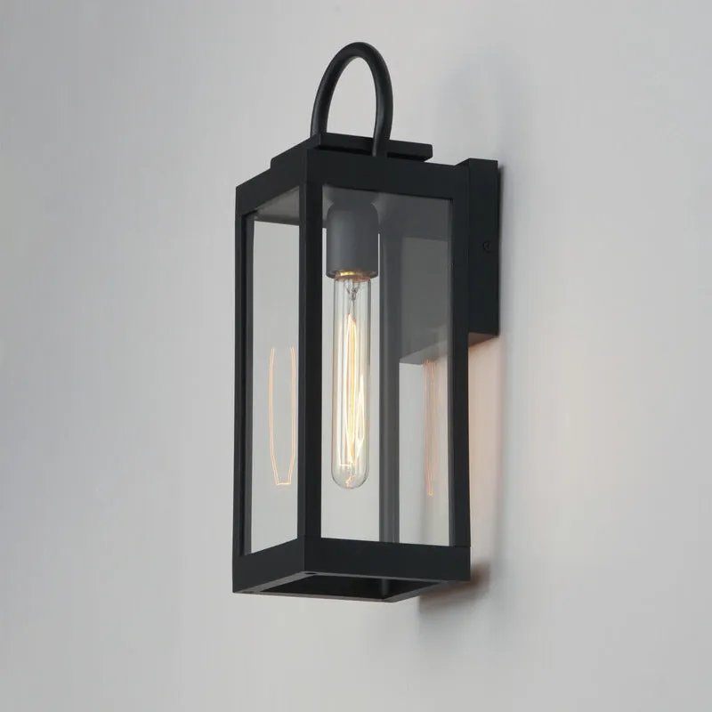 Nassau VX 1-Light Medium Outdoor Wall Lantern, Black or White / Black