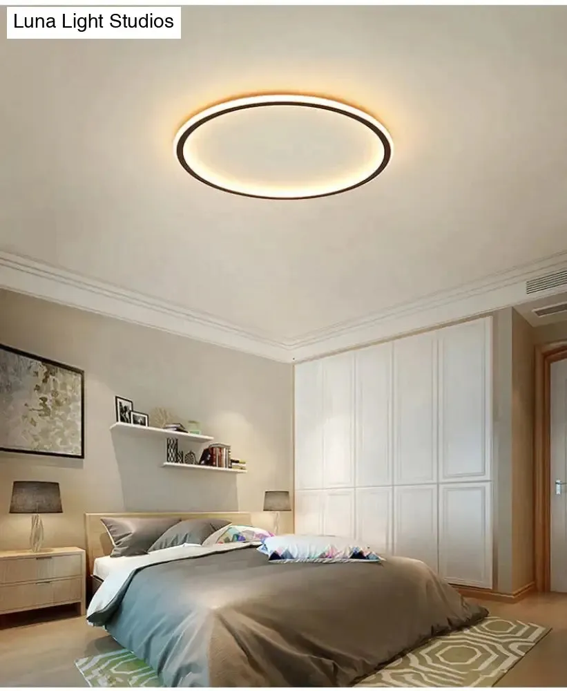 New modern black,white ultra-thin led ceiling light rectangular, round bedroom lamp living room lamp led ceiling lamp