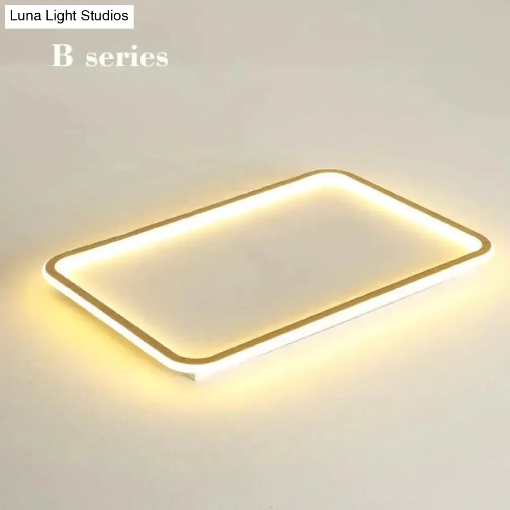 New modern black,white ultra-thin led ceiling light rectangular, round bedroom lamp living room lamp led ceiling lamp