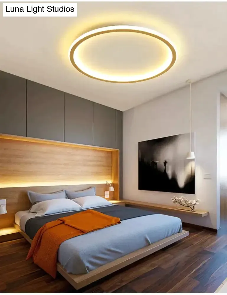 New modern black,white ultra-thin led ceiling light rectangular, round bedroom lamp living room lamp led ceiling lamp