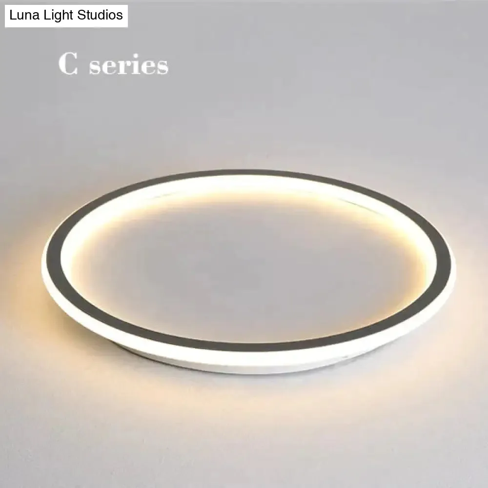 New modern black,white ultra-thin led ceiling light rectangular, round bedroom lamp living room lamp led ceiling lamp