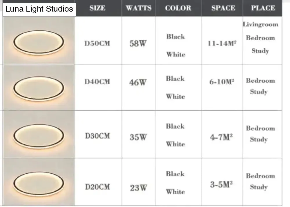 New modern black,white ultra-thin led ceiling light rectangular, round bedroom lamp living room lamp led ceiling lamp