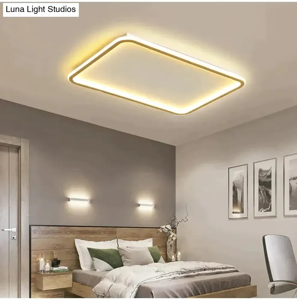 New modern black,white ultra-thin led ceiling light rectangular, round bedroom lamp living room lamp led ceiling lamp