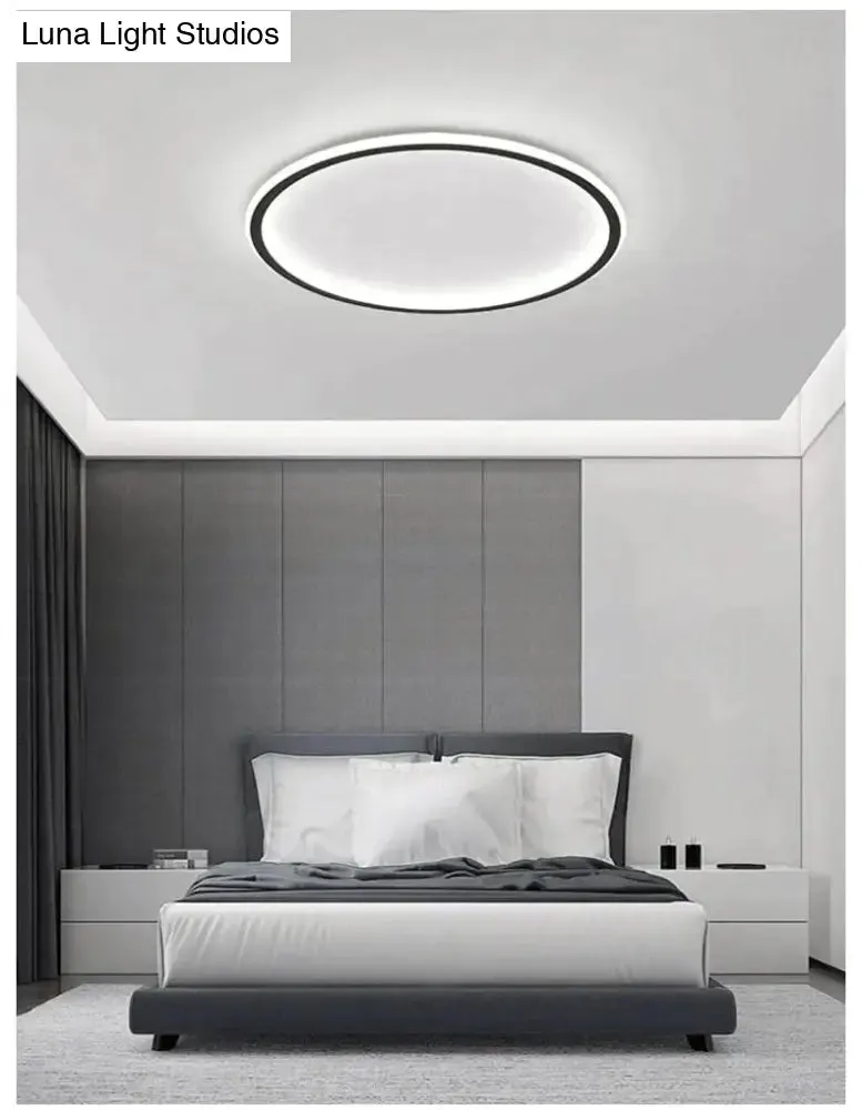 New modern black,white ultra-thin led ceiling light rectangular, round bedroom lamp living room lamp led ceiling lamp