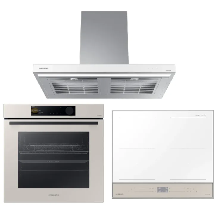 NK36CB665WWH/SP 90CM WALL-MOUNT HOOD & NV7B6675CAA/SP 60CM BUILT-IN OVEN & NZ64B5067YY/SP 60CM 4-ZONE INDUCTION HOB