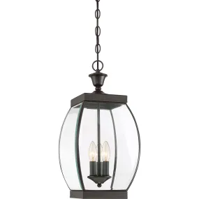 Oasis 3-Light Outdoor Lantern in Medici Bronze