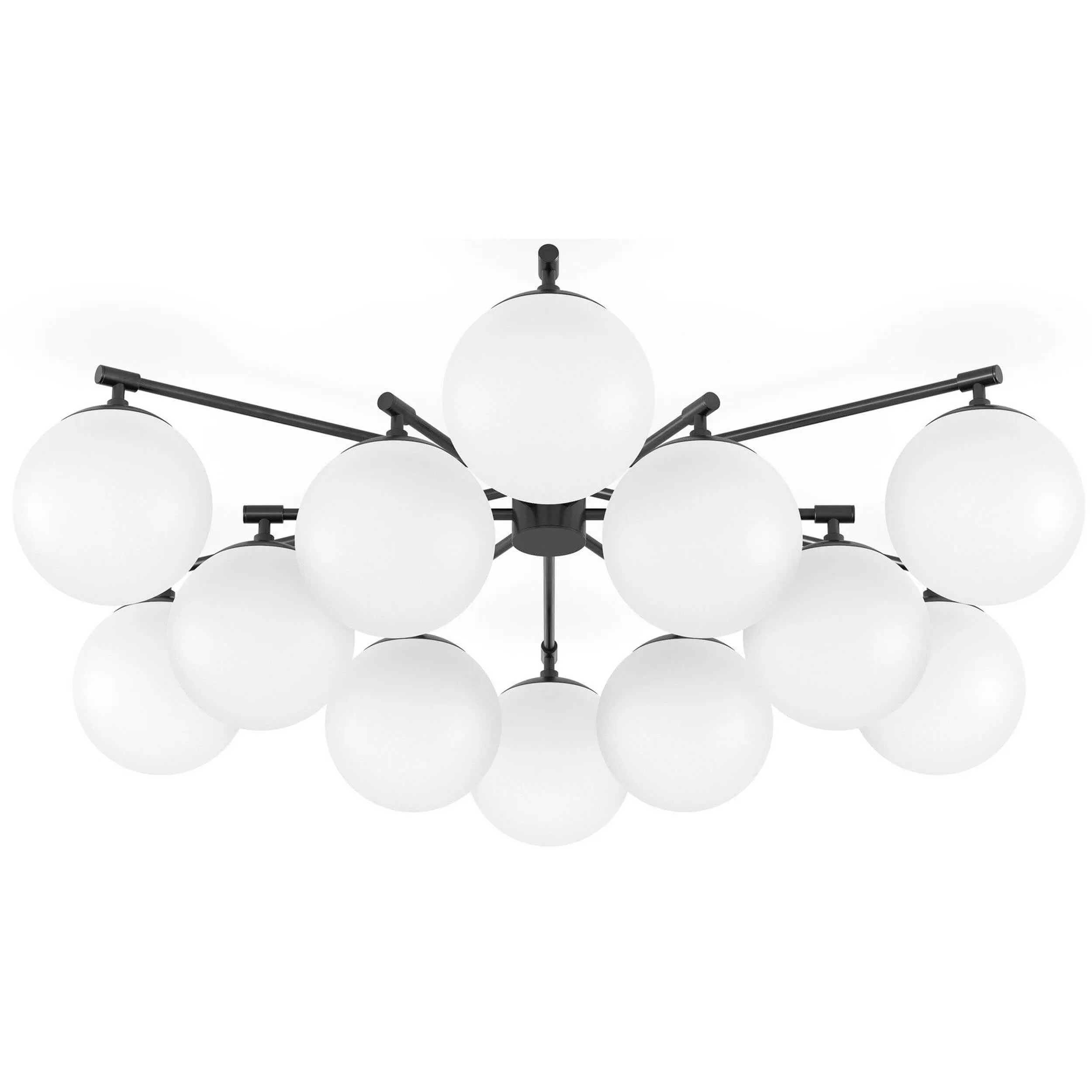 Orion Round Chandelier, Black Gunmetal