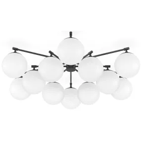 Orion Round Chandelier, Black Gunmetal