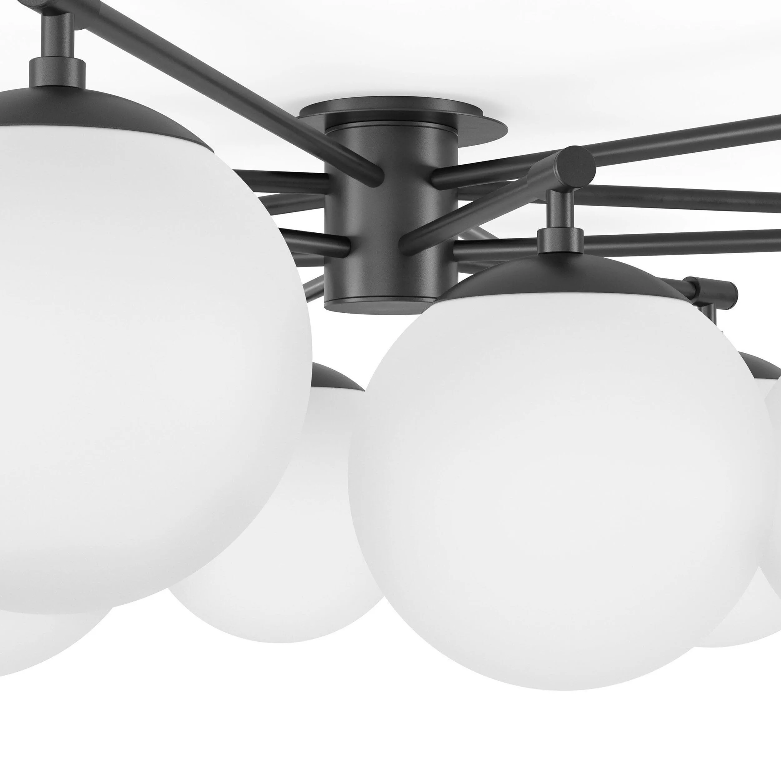 Orion Round Chandelier, Black Gunmetal